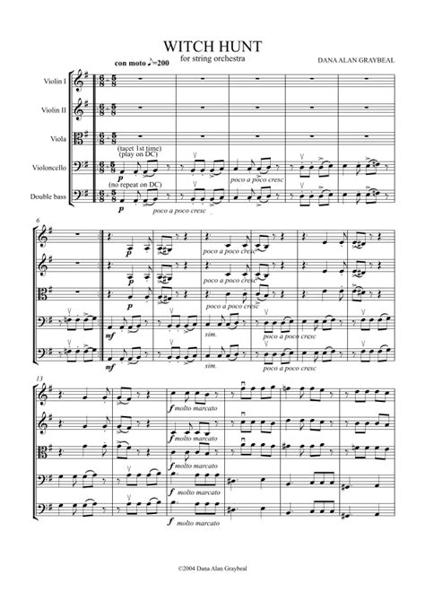 Witch hunt sheet music